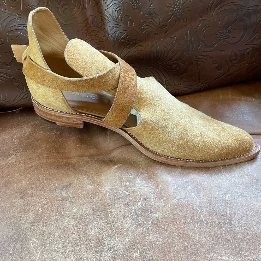 Jim barnier suede artisan crafted western shoe with buckle strap Size 9.5” - Picture 2 of 7